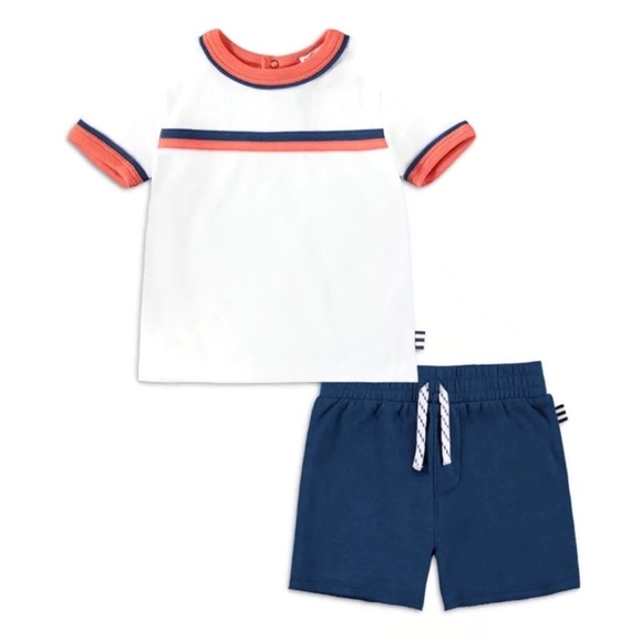 NWT! SPLENDID Baby Boy Piped Stripe Tee Set - Picture 1 of 7
